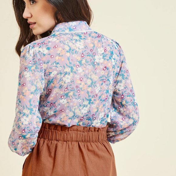 Sold‎ Out NWT Modcloth Floral Top - Picture 7 of 7